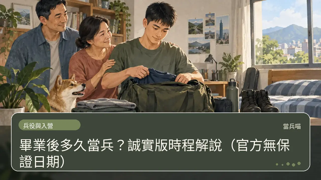 畢業後多久當兵?誠實版時程解說(官方無保證日期)主題插畫
