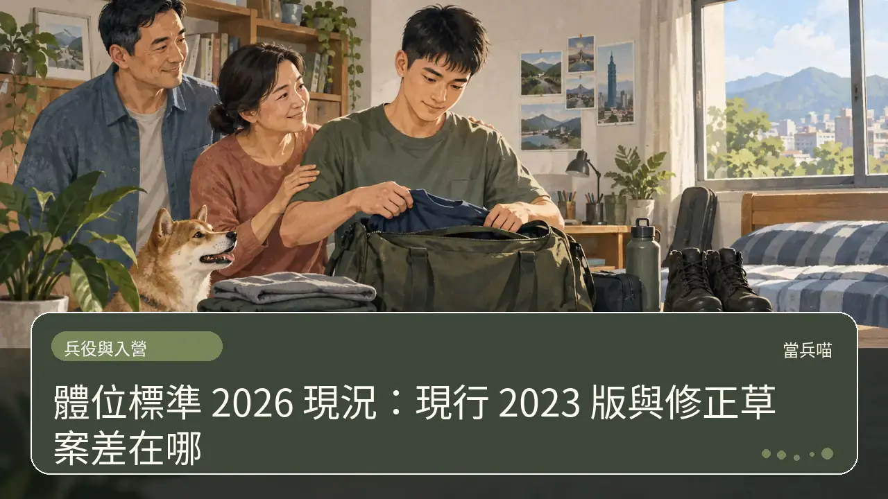 體位標準 2026 現況：現行 2023 版與修正草案差在哪主題插畫